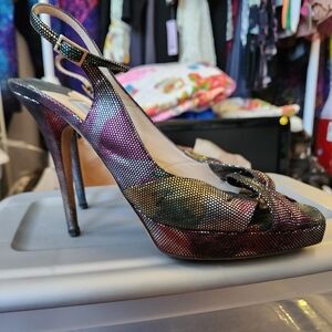 Jimmy Choo leather sling back pumps